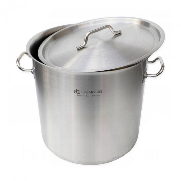 Велика каструля 40 л з нержавіючої стали з кришкою Edenberg EB-3776